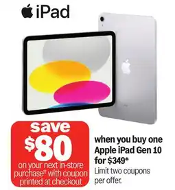 Meijer Apple iPad Gen 10 offer