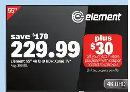 Meijer Element 55 4K UHD HDR Xumo TV offer