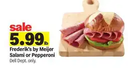 Meijer Frederik's by Meijer Salami or Pepperoni offer