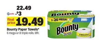 Meijer Bounty Paper Towels offer