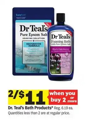 Meijer Dr. Teal's Bath Products offer