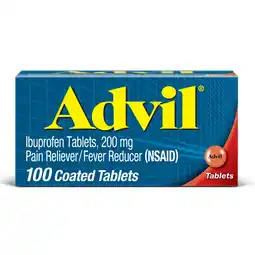 Walmart Advil Pain Relief and Fever Reducer Coated Tablets, 200 Mg Ibuprofen, 100 Count offer