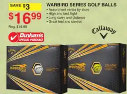 Dunham's Sports WARBIRD SERIES GOLF BALLS offer