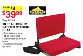 Dunham's Sports 18.5 ALUMINUM PADDED STADIUM SEAT offer