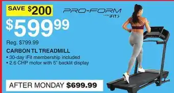 Dunham's Sports CARBON TL TREADMILL offer