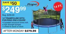 Dunham's Sports 14' TRAMPOLINE WITH FUN-RING ENCLOSURE offer