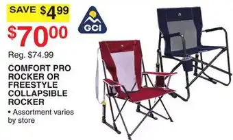 Dunham's Sports COMFORT PRO ROCKER OR FREESTYLE COLLAPSIBLE ROCKER offer