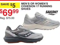 Dunham's Sports SAUCONY MEN'S OR WOMEN'S COHESION 17 RUNNING SHOES offer