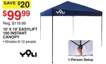 Dunham's Sports 10' X 10' EASYLIFT 100 INSTANT CANOPY offer