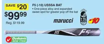 Dunham's Sports MARUCCI F5 (-10) USSSA BAT offer