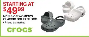 Dunham's Sports CROCS MEN'S OR WOMEN'S CLASSIC SOLID CLOGS offer