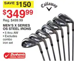 Dunham's Sports CALLAWAY MEN'S X SERIES OS STEEL IRONS offer