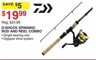 Dunham's Sports D-SHOCK SPINNING ROD AND REEL COMBO offer