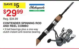 Dunham's Sports CONTENDER SPINNING ROD AND REEL COMBO offer