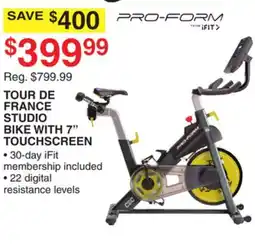 Dunham's Sports TOUR DE FRANCE STUDIO BIKE WITH 7 TOUCHSCREEN offer