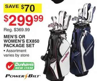 Dunham's Sports POWER BILT MEN'S OR WOMEN'S EX850 PACKAGE SET offer