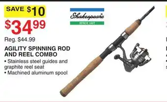 Dunham's Sports AGILITY SPINNING ROD AND REEL COMBO offer