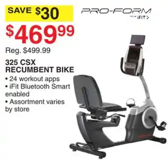 Dunham's Sports 325 CSX RECUMBENT BIKE offer