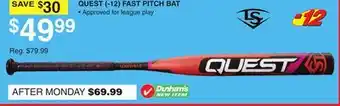 Dunham's Sports QUEST - 12 FAST PITCH BAT offer