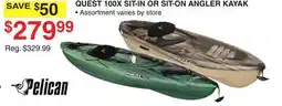 Dunham's Sports QUEST 100X SIT-IN OR SIT-ON ANGLER KAYAK offer