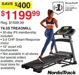 Dunham's Sports NORDICTRACK T8.5S TREADMILL offer