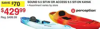 Dunham's Sports SOUND 9.5 SIT-IN OR ACCESS 9.5 SIT-ON KAYAK offer