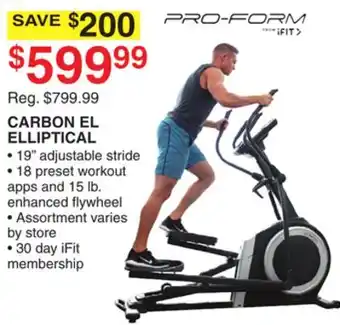 Dunham's Sports CARBON EL ELLIPTICAL offer