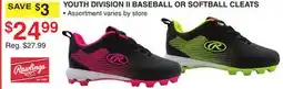 Dunham's Sports YOUTH DIVISION II BASEBALL OR SOFTBALL CLEATS offer