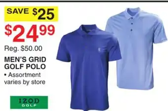 Dunham's Sports MEN'S GRID GOLF POLO offer