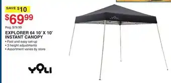 Dunham's Sports EXPLORER 64 10' X 10' INSTANT CANOPY offer