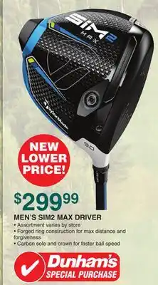 Dunham's Sports MEN'S SIM2 MAX DRIVER offer