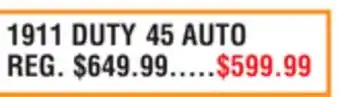 Dunham's Sports 1911 DUTY 45 AUTO offer