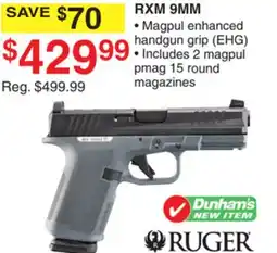 Dunham's Sports RUGER RXM 9MM offer