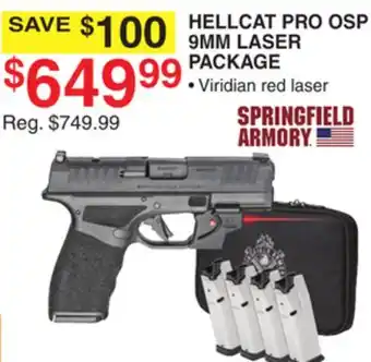 Dunham's Sports HELLCAT PRO OSP 9MM LASER PACKAGE offer