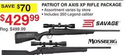 Dunham's Sports PATRIOT OR AXIS XP RIFLE PACKAGE offer