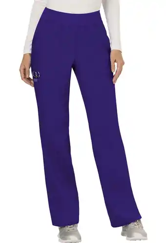 Walmart Workwear Revolution Women Medical Scrubs Pant Mid Rise Straight Leg Pull-on WW110P, XS Petite, Grape offer