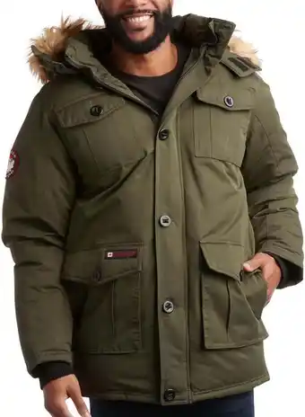 Walmart CANADA WEATHER GEAR Men's Winter Coat - Heavyweight Teflon Canvas Parka Jacket (M-XXL) offer