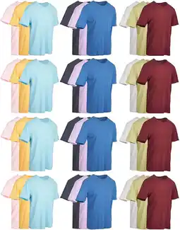 Walmart 36 Pack of Mens Cotton Slub Pocket Tees Tshirt, T-Shirts in Bulk Wholesale, Colorful Packs (Medium) offer