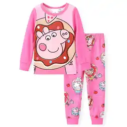 Walmart Peppa Pig Toddler Girls Pajamas Snug Fit Graphic Long Sleeve Top and Pants 2 Piece Pjs Set Size 2-6 offer