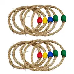 Walmart Weiwei 8 Natural Rope Ferrule Wood Kids Ring Toss Outdoor Game offer