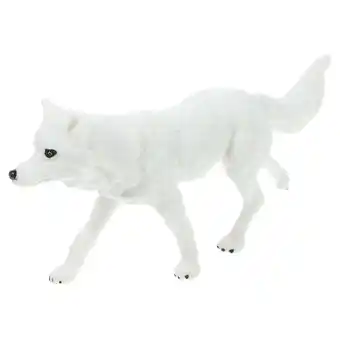 Walmart Wolf Model Toy Child Playsets Toys for Kids Decorate Animal White Plastic offer