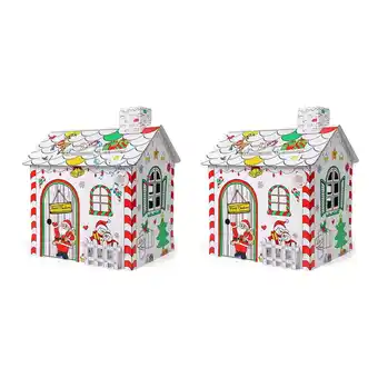 Walmart SSKFHGI Christmas Playhouse Color Kids Cardboard Coloring Diy LifeSize offer