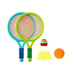 Walmart harayaa Children Badminton Tennis Set Tennis Racket for Kids for Training Beach Toys Blue and Green offer