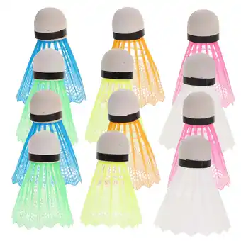 Walmart PINXOR Nylon Badminton Shuttlecocks, 12 Pack, Plastic, Multicolor, Training Use offer