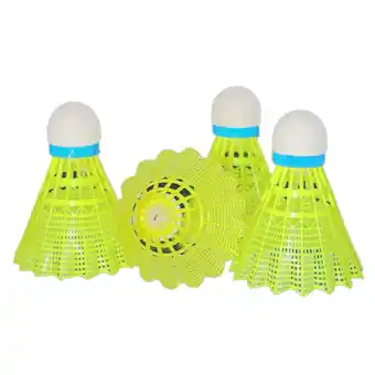 Walmart Necvior 4Pcs Dark Night Glowing Birdies Lighting Badminton Shuttles Fitness Shuttlecock offer