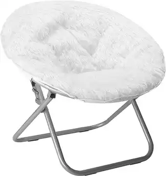 Walmart Urban Shop White Mongolian Saucer Chair offer