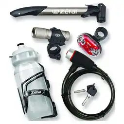 Walmart Zefal 6-Piece Bike Accessories Starter Pack 2.0 (Mini Hand Pump, Lock, Light Set, Bottle, Cage) offer