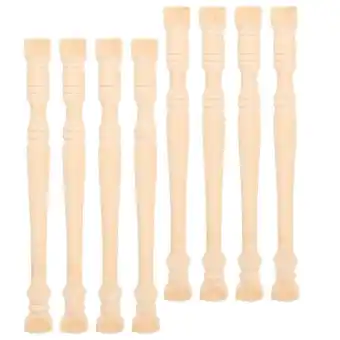 Walmart 8pcs Mini Wood Roman Pillars Model Mini House Pillar Micro Landscape Pillar Decoration offer