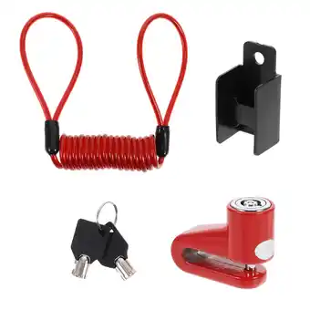 Walmart 1 Set Disk Brake Lock Alarm Bike Wheel Padlock with Reminder Cable offer