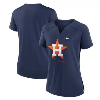 Walmart Women's Nike Navy Houston Astros Pure Pride Boxy Performance Notch Neck T-Shirt offer